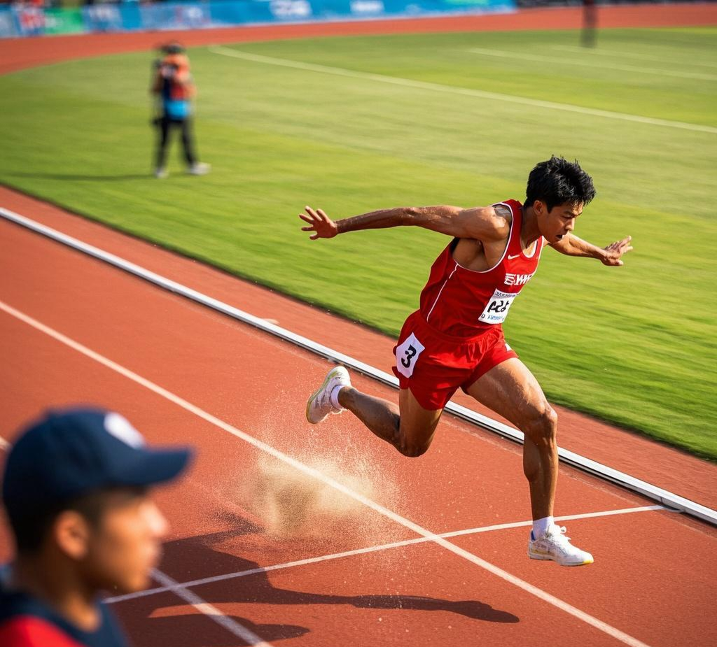 运动员技艺高超，赛场上一骑绝尘